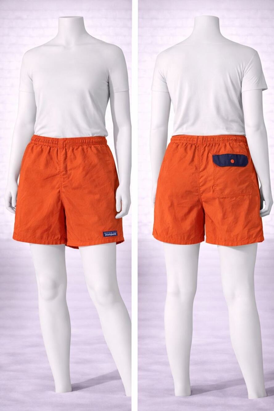 Patagonia Men’s Orange Board Shorts – Quick-Dry Recycled Nylon Trunks, Sz XL